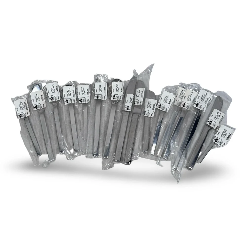 RAK Porcelain Nano 18/10 Stainless Steel Flatware Set 17 Mixed Pieces Silver NEW
